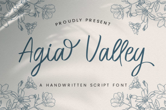 Agia Valley: A Handwritten Font for Elegant Publishing