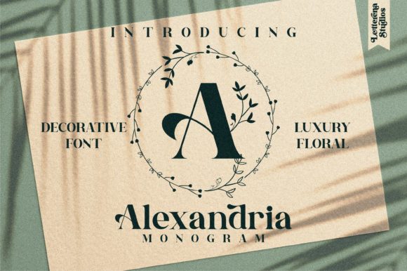Alexandria Monogram: The Elegant Font for Marketing Visuals