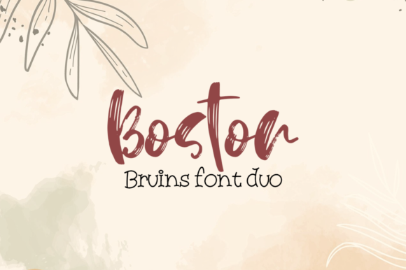 Boston Bruins: A Unique Brushed Script Font for Creative Projects