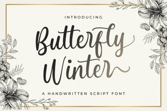 Butterfly Winter Font for Elegant Campaigns