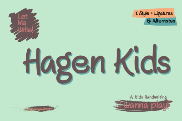Hagen Kids: A Handwritten Font for Creative Branding
