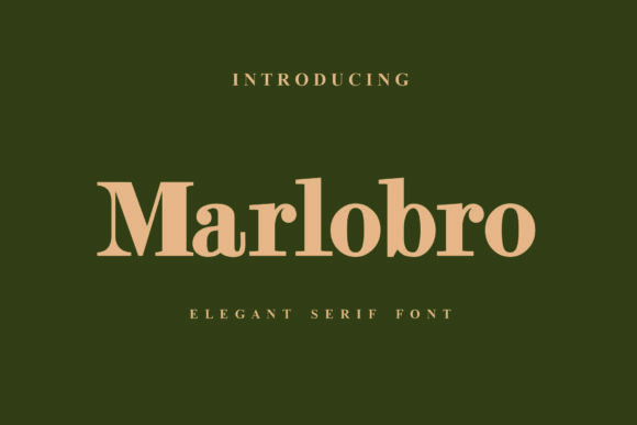 Marlobro: A Modern Serif Font for Crafting Your Brand Identity