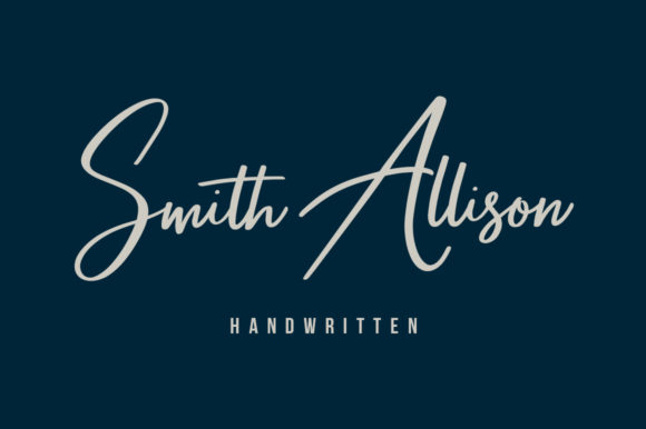Smith Allison: A Luxurious Script Font for Maker Projects