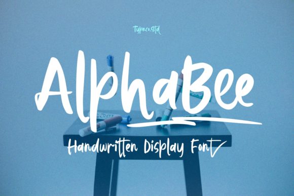 The AlphaBee Handwritten Font for Authentic Product Design